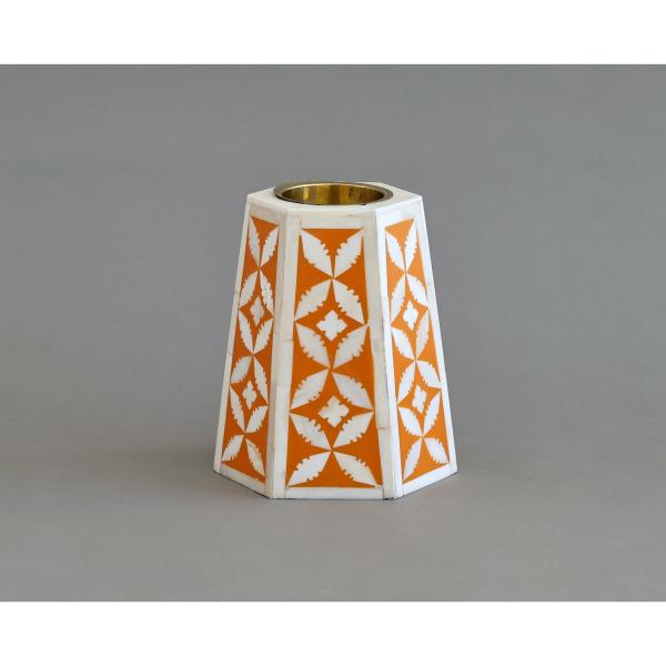 Ines Hexagonal Medkhan - Bone Inlay