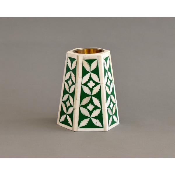 Ines Hexagonal Medkhan - Bone Inlay