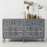 Jade Sideboard Buffet - Black Bone Inlay