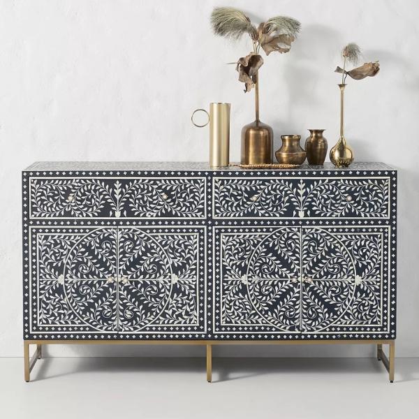 Jade Sideboard Buffet - Black Bone Inlay