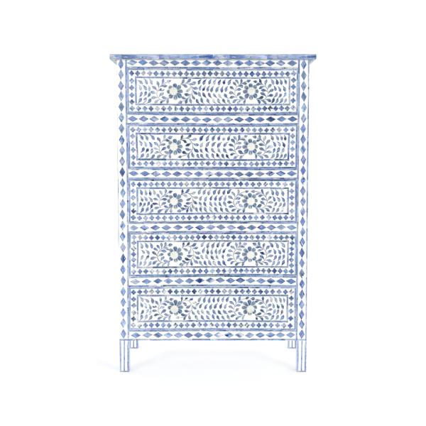 Jade Chest of Drawers - Blue Bone Inlay