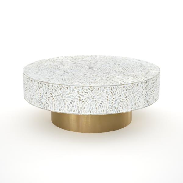 Iris Coffee Table - White Mother of Pearl