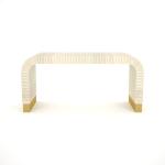 Saphed Coffee Table - Brown & White Bone Inlay