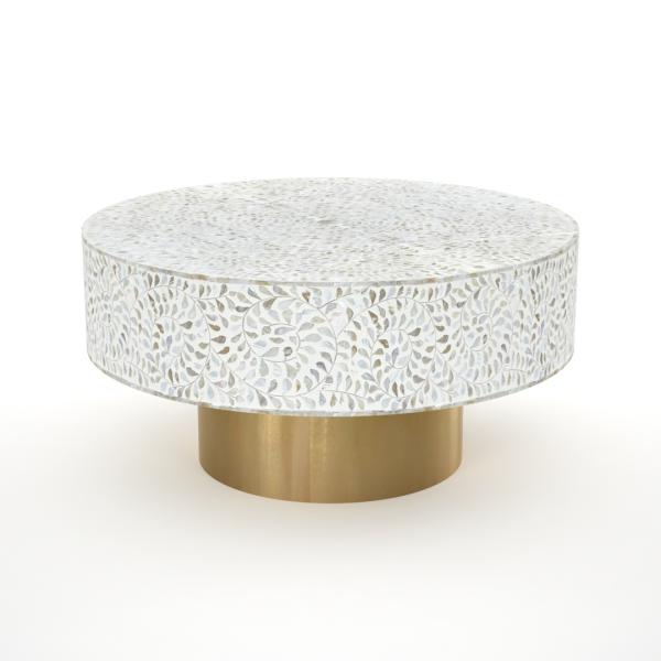 Iris Coffee Table - White Mother of Pearl