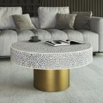 Jade Coffee Table - Grey Bone Inlay