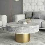 Iris Coffee Table - Grey Mother of Pearl