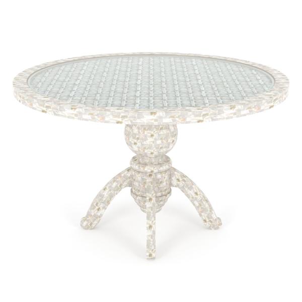 Behrooz Dining Table - Mother of Pearl 4 Seater