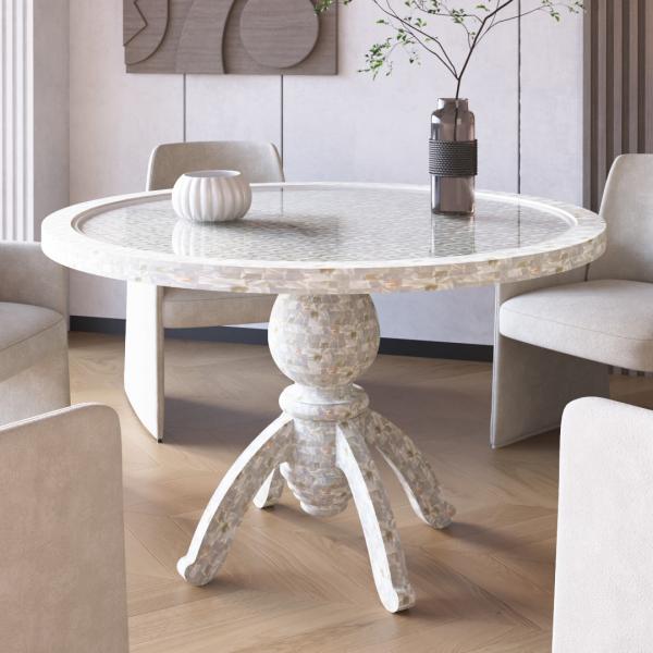 Behrooz Dining Table - Mother of Pearl 4 Seater