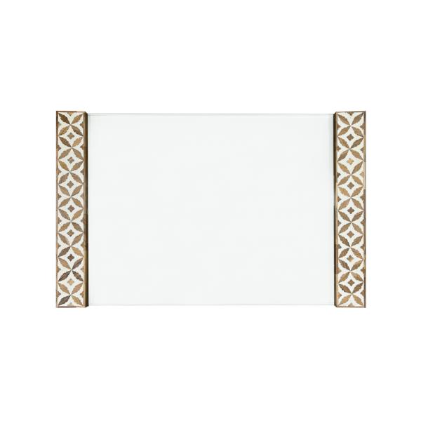 Ella Tray - Brown Wood Inlay