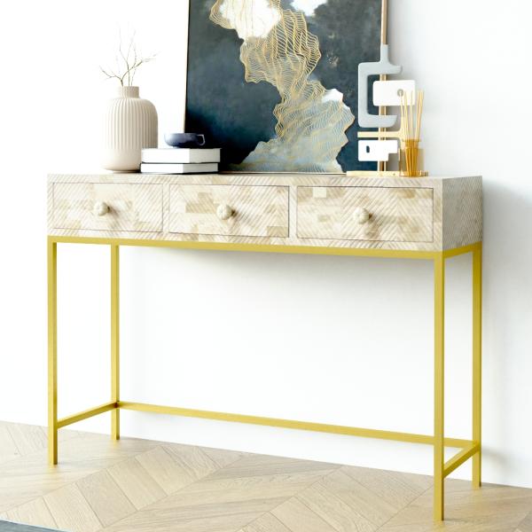 Lasvit Dresser Console - Bone Carved
