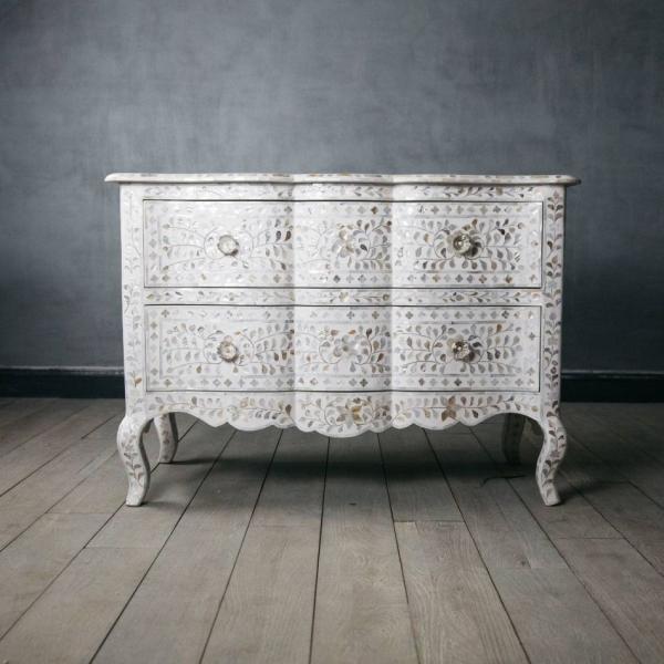 Caprera Chest of Drawers - White Mother of Pearl
