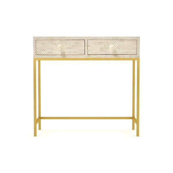 Lasvit Mini Dresser Console - Bone Carved