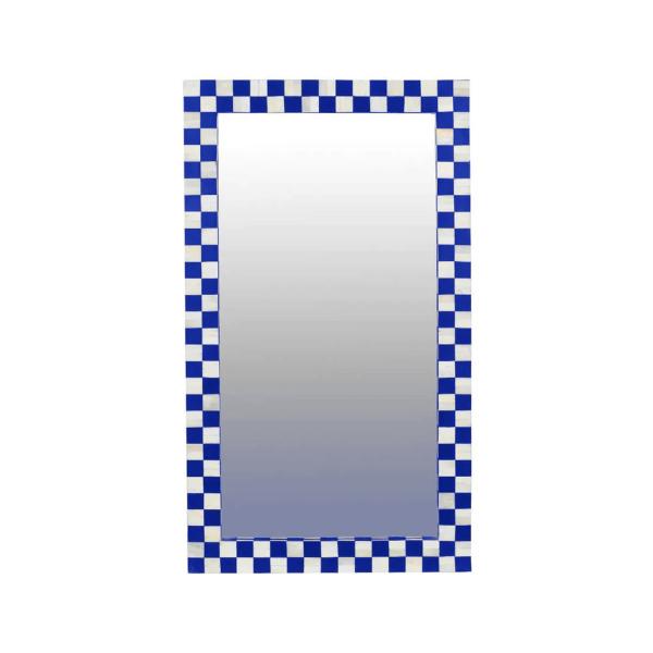 Maze Mirror - Blue Bone Inlay