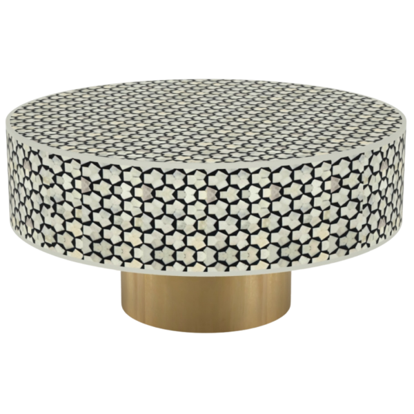 Vaan Coffee Table - Black Bone Inlay