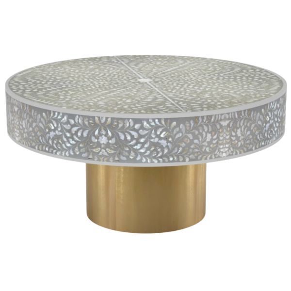 Iris Coffee Table - Grey Mother of Pearl