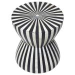 Surat Side Table - Black & White Bone Inlay