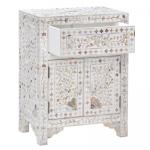 Iris Side Drawer - White Mother of Pearl