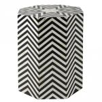 Cairo Side Table - Black & White Bone Inlay
