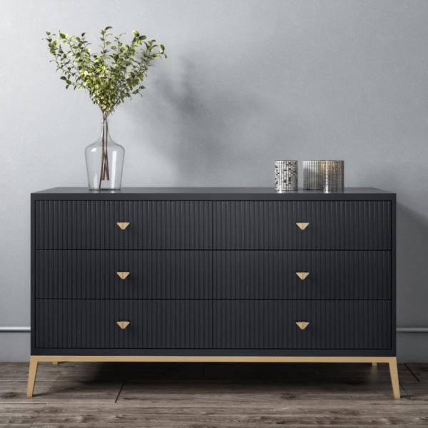 Piccolo Big Chest of Drawers -  Black Wood