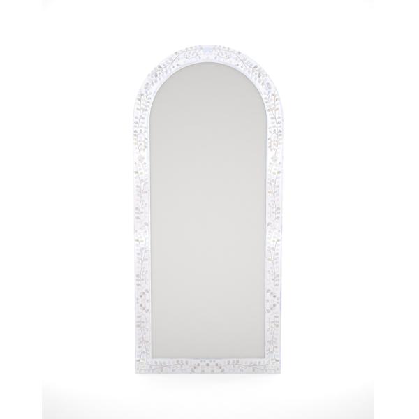 Iris Mirror - White Mother of Pearl Inlay