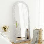 Iris Mirror - White Mother of Pearl Inlay