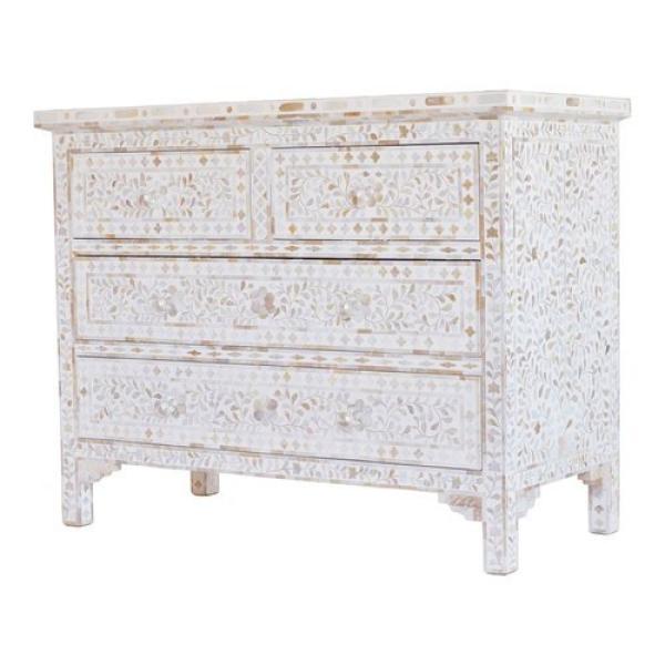 Iris Chest of Drawers - White Mother of Pearl