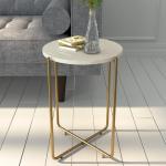 Farid Side Table - White Marble