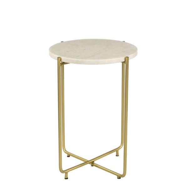 Farid Side Table - White Marble