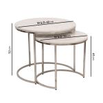 Naya Nesting Side Table - White Marble