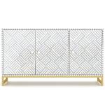 Ameerah Cabinet - Grey & White Bone Inlay