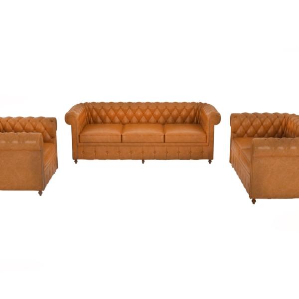 Alif 2 Seater Sofa - Dark Brown Buffalo Leather