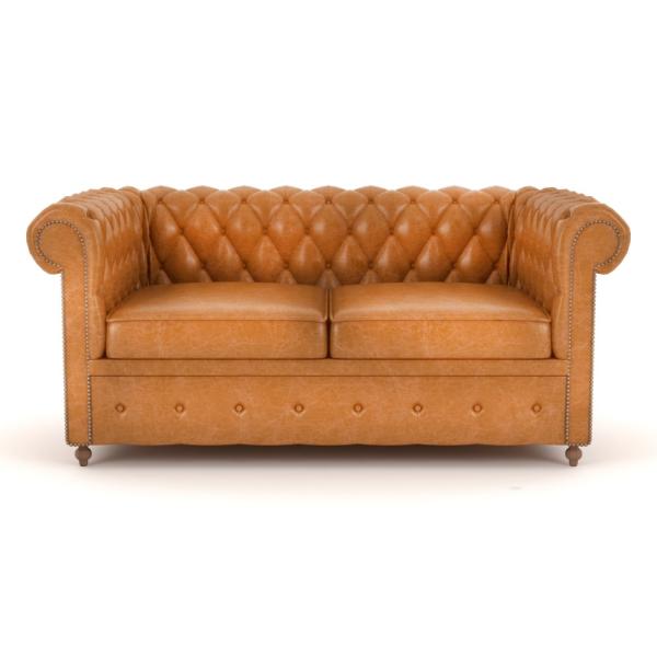 Alif 2 Seater Sofa - Dark Brown Buffalo Leather
