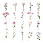 Waterproof Transparent Pet Flower Stickers Bullet Journal Diy Tulip Material Handbook Decals Office Culture Stationery Stickers