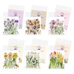 Waterproof Transparent Pet Flower Stickers Bullet Journal Diy Tulip Material Handbook Decals Office Culture Stationery Stickers