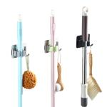 Broom Holder Stainless Steel Wall Mounted Toilet Broom Hook No Drilling Required Brush Holder Suction Cup Grey Gun Metal