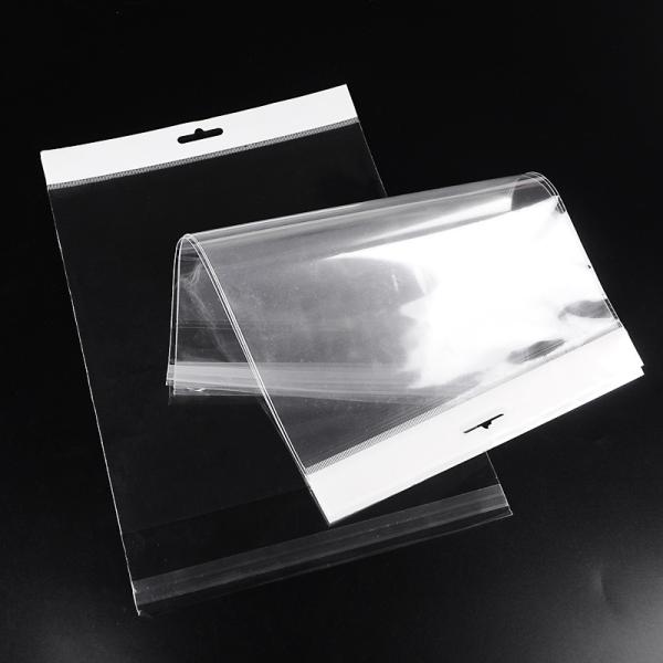 Transparent Opp Plastic Bag White Card Head Hanging Hole For Airplane Hole Packaging