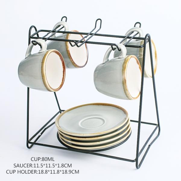 Ceramic Coffee Cup And Saucer