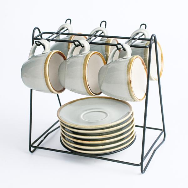 90 ml Ceramic Coffee Cup And Saucer