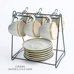 90 ml Ceramic Coffee Cup And Saucer
