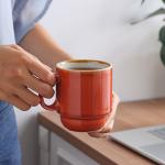 Kiln glazed ceramic cup