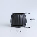 Ceramic Flowerpot With Ceramic Tray