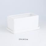 White Ceramic Flowerpot