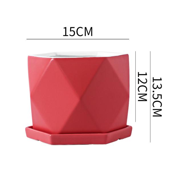 Ceramic Flowerpot With Tray
