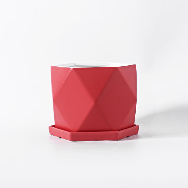 Ceramic Flowerpot With Tray