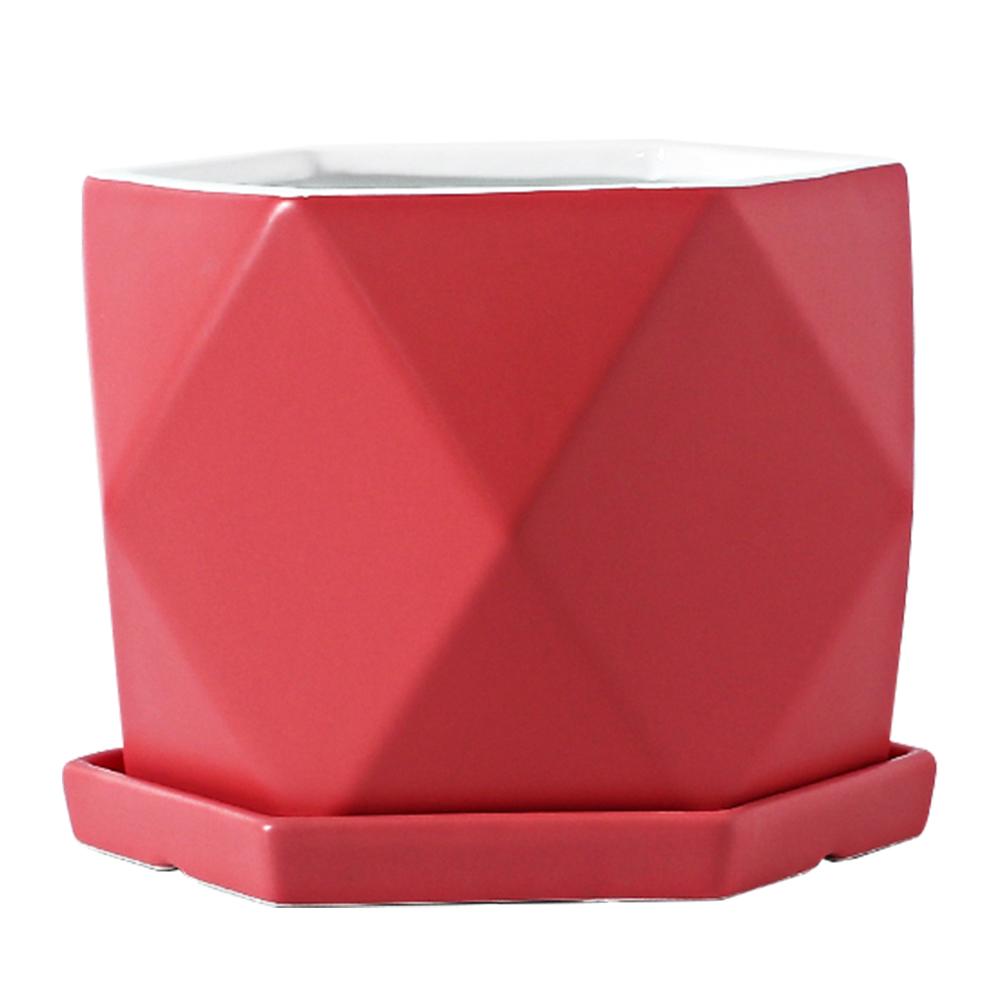 Ceramic Flowerpot With Tray