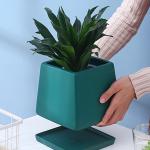 Ceramic Flowerpot With Separating Tray