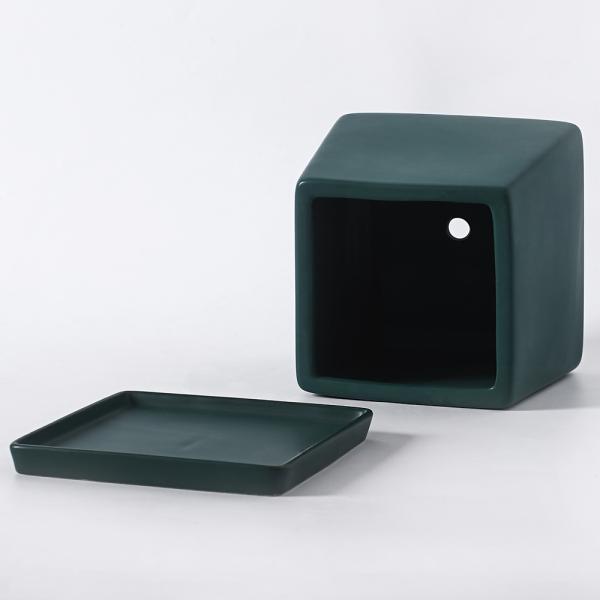 Ceramic Flowerpot With Separating Tray