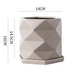 Ceramic Color Glazed Flowerpot With Tray