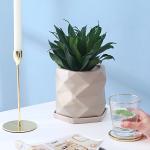 Ceramic Color Glazed Flowerpot With Tray
