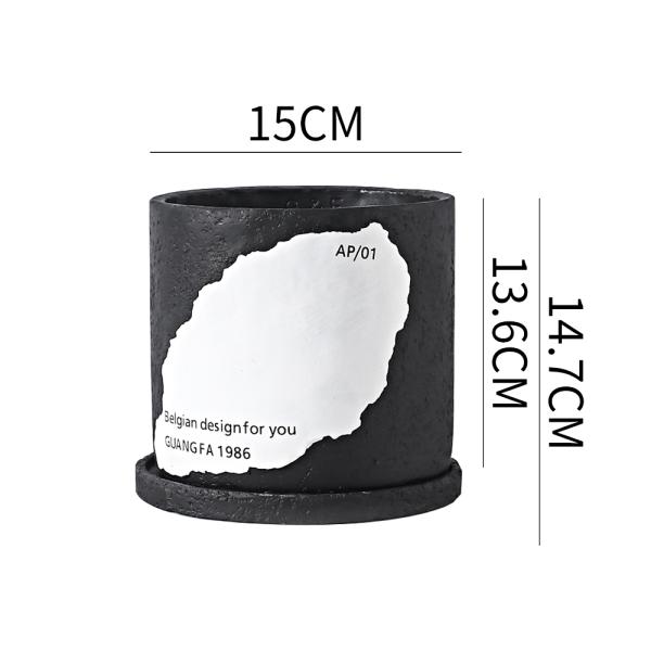 Two-color Splicing Cement Flowerpot